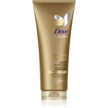 Dove DermaSpa Summer Revived samoopalovací tělové mléko odstín Medium to Dark 200 ml