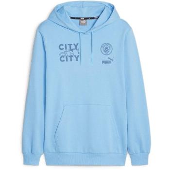 Puma MANCHESTER FOOTBALLCORE GRAPHIC HOODIE Pánská mikina, světle modrá, velikost