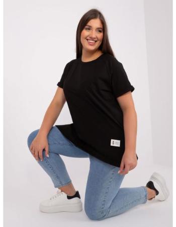 Dámské halenka plus size basic BISA černá 