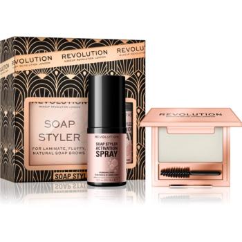 Makeup Revolution Soap Styler sada na obočí dárková edice odstín Transparent