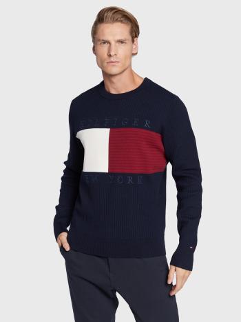 Tommy Hilfiger pánský tmavě modrý svetr - XL (0GY)