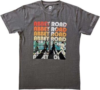 The Beatles Tričko Abbey Stacked Unisex Charcoal Grey 2XL