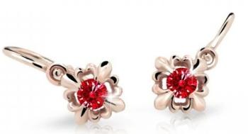 Cutie Jewellery Roztomilé dětské náušnice z růžového zlata C2212-10-X-4 červená