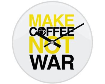 Hodiny skleněné MAKE COFFEE