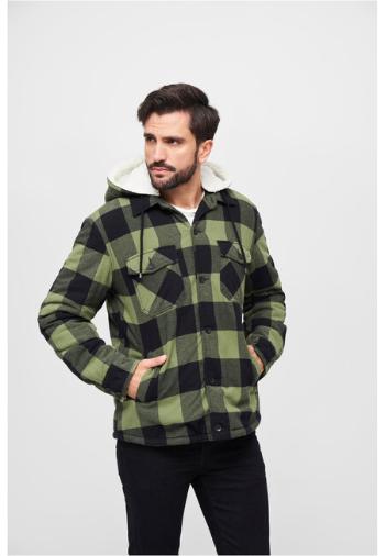 Brandit Lumberjacket Hooded black/olive - 3XL