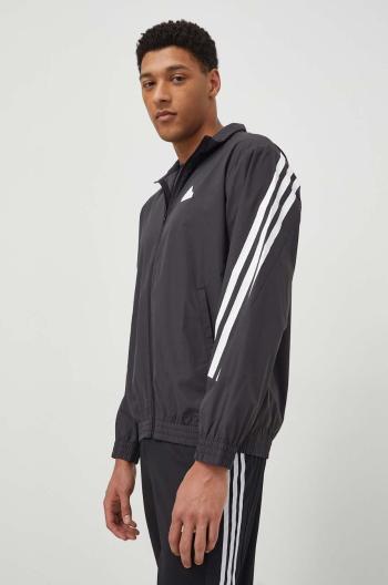 Mikina adidas pánská, černá barva, hladká, IN3316