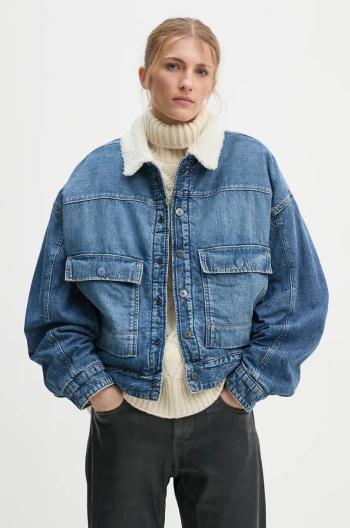 Džínová bunda G-Star Raw dámská, modrá barva, přechodná, oversize, D25340-D536