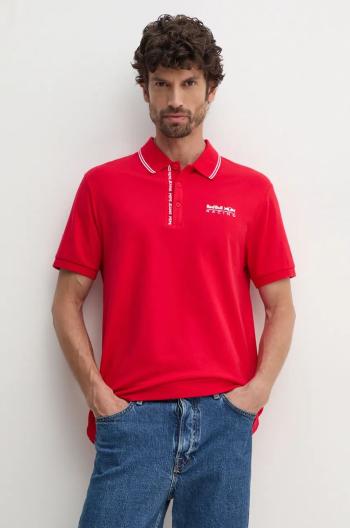 Polo tričko Red Bull Racing x Pepe Jeans červená barva, s potiskem, RM540001