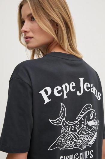 Bavlněné tričko Pepe Jeans GRACIE tmavomodrá barva, PL505969