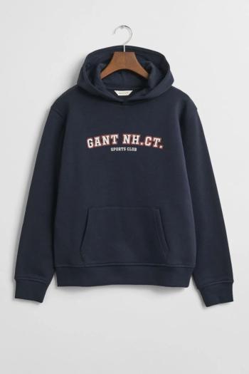 MIKINA GANT GRAPHIC SWEATSHIRT HOODIE EVENING BLUE