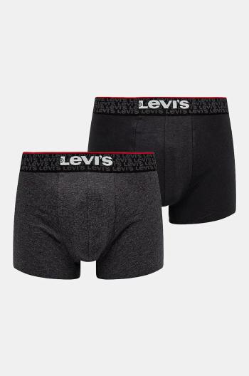 Boxerky Levi's 2-pack pánské, šedá barva, 37149-1013