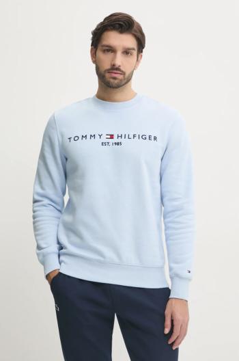 Mikina Tommy Hilfiger pánská, modrá barva, s aplikací