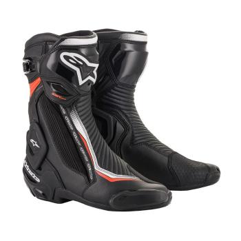 Dámské moto boty Alpinestars SMX Plus 2 černá/bílá/červená fluo  černá/bílá/červená fluo  46