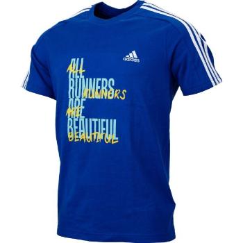 adidas 3-STRIPES TEE Pánské tričko, tmavě modrá, velikost