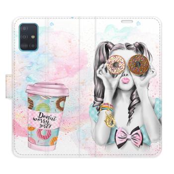 Flipové pouzdro iSaprio - Donut Worry Girl - Samsung Galaxy A51