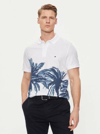 Tommy Hilfiger pánské bílé polo Palm - M (YBR)