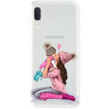 iSaprio Kissing Mom - Brunette and Girl pro Samsung Galaxy A20e (kmbrugirl-TPU2-A20e)