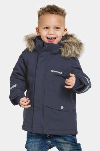 Dětská bunda Didriksons BJÄRVEN KIDS PARKA tmavomodrá barva, 505470