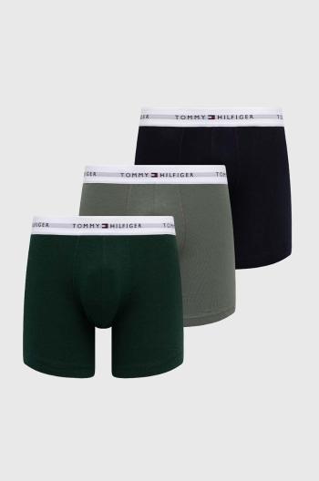 Boxerky Tommy Hilfiger 3-pack pánské, zelená barva, UM0UM02941