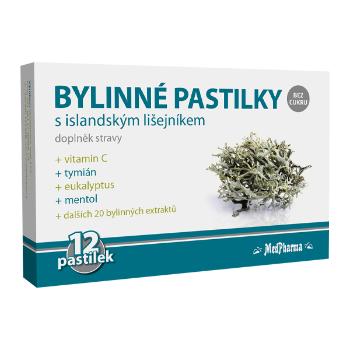 Medpharma Bylinné pastilky bez cukru islandský lišejník 12 ks