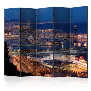 Paraván Illuminated Barcelona Dekorhome 225x172 cm (5-dílný)