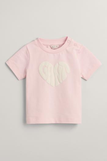 TRIČKO GANT HEART GRAPHIC SS T-SHIRT CRYSTAL PINK