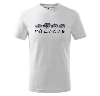 Tričko Policie – dětské (Velikost: 122, Barva trička: Bílá)