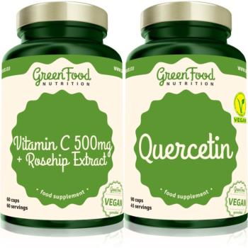 GreenFood Nutrition Quercetin + Vitamin C 500 mg sada pro podporu imunitního systému