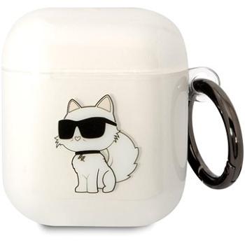 Karl Lagerfeld 3D Logo NFT Choupette TPU Pouzdro pro Airpods 1/2 White (KLA2HNCHTCT)