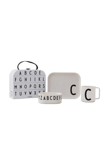 Dětský snídaňový set Design Letters Classics in a suitcase 4-pack