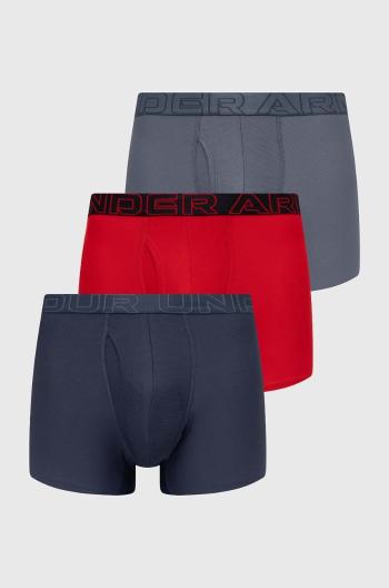 Boxerky Under Armour 3-pack pánské, červená barva