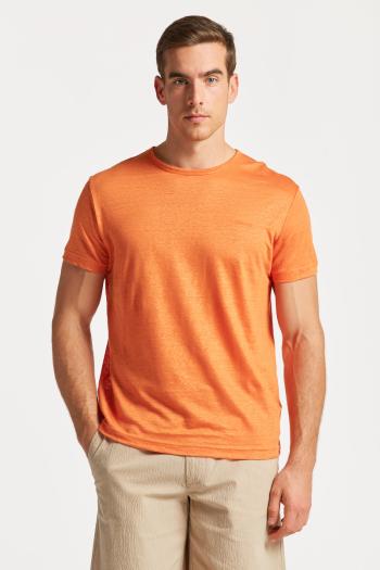 TRIČKO GANT LINEN REGULAR T-SHIRT PUMPKIN ORANGE