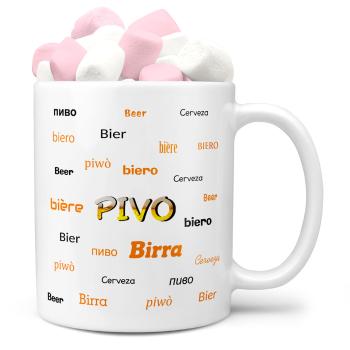 Hrnek Pivo - jazyky (Náplň hrníčku: Marshmallow)