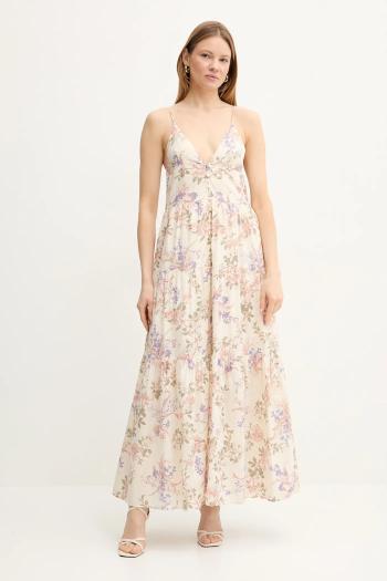 Šaty Twinset béžová farba, maxi, áčkový strih, 251TT2150