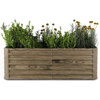 Blumfeldt High Grow Straight ghiveci, 972 L, Ergonomic, Rezistent la intemperii, Bază deschisă
