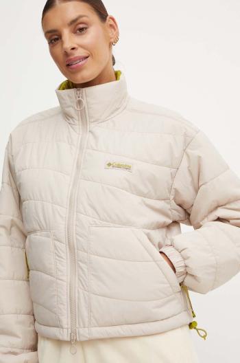 Bunda Columbia Wallowa Insulated dámská, šedá barva, přechodná, oversize, 2090751