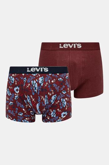 Boxerky Levi's 2-pack pánské, červená barva, 37149-1016