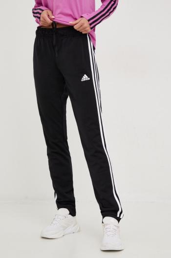 Tepláky adidas dámské, černá barva, s aplikací