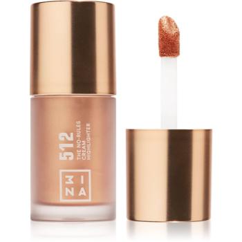 3INA The No-Rules Cream multifunkční líčidlo pro oči, rty a tvář odstín Highlighter 512 - Soft, pearly gold 8 ml