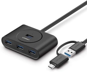 USB Hub Ugreen USB 3.0 A With USB-C Aadptor 4 Ports HUB