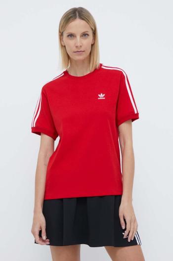 Tričko adidas Originals 3-Stripes Tee červená barva, IR8050