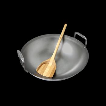 Wok pánev 40 cm s bambusovou špachtlí Big Green Egg