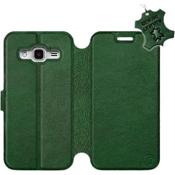 Flip pouzdro na mobil Samsung Galaxy J3 2016 - Zelené - kožené -   Green Leather (5903226527366)