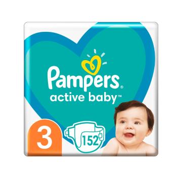 Pampers Active Baby vel. 3 6-10 kg dětské pleny 152 ks