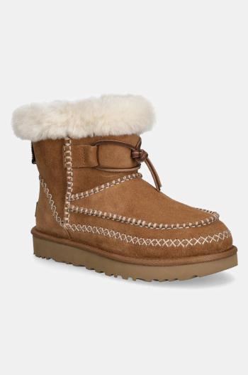 Semišové sněhule UGG Classic Mini Alpine hnědá barva, 1158251-CHE