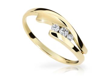Cutie Jewellery Prsten ze žlutého zlata se zirkony Z6883-1750-10-X-1 65 mm
