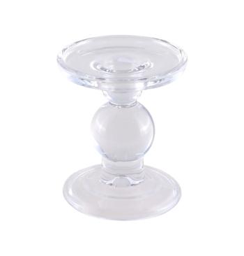 Üveg gyertyatartó - Transparent 9 x 10,5 cm