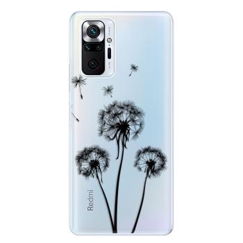 Odolné silikonové pouzdro iSaprio - Three Dandelions - black - Xiaomi Redmi Note 10 Pro