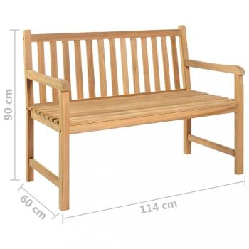 Zahradní lavice masivní teak Dekorhome 114 cm