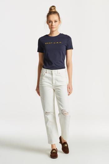 DŽÍNY GANT WHITE RELAXED JEANS EGGSHELL